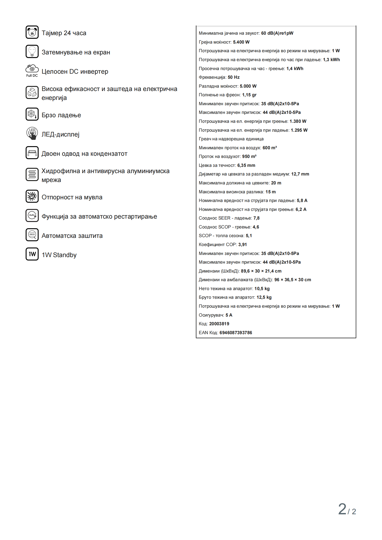 Hisense KA50BS0EG - Energy se - Image 3