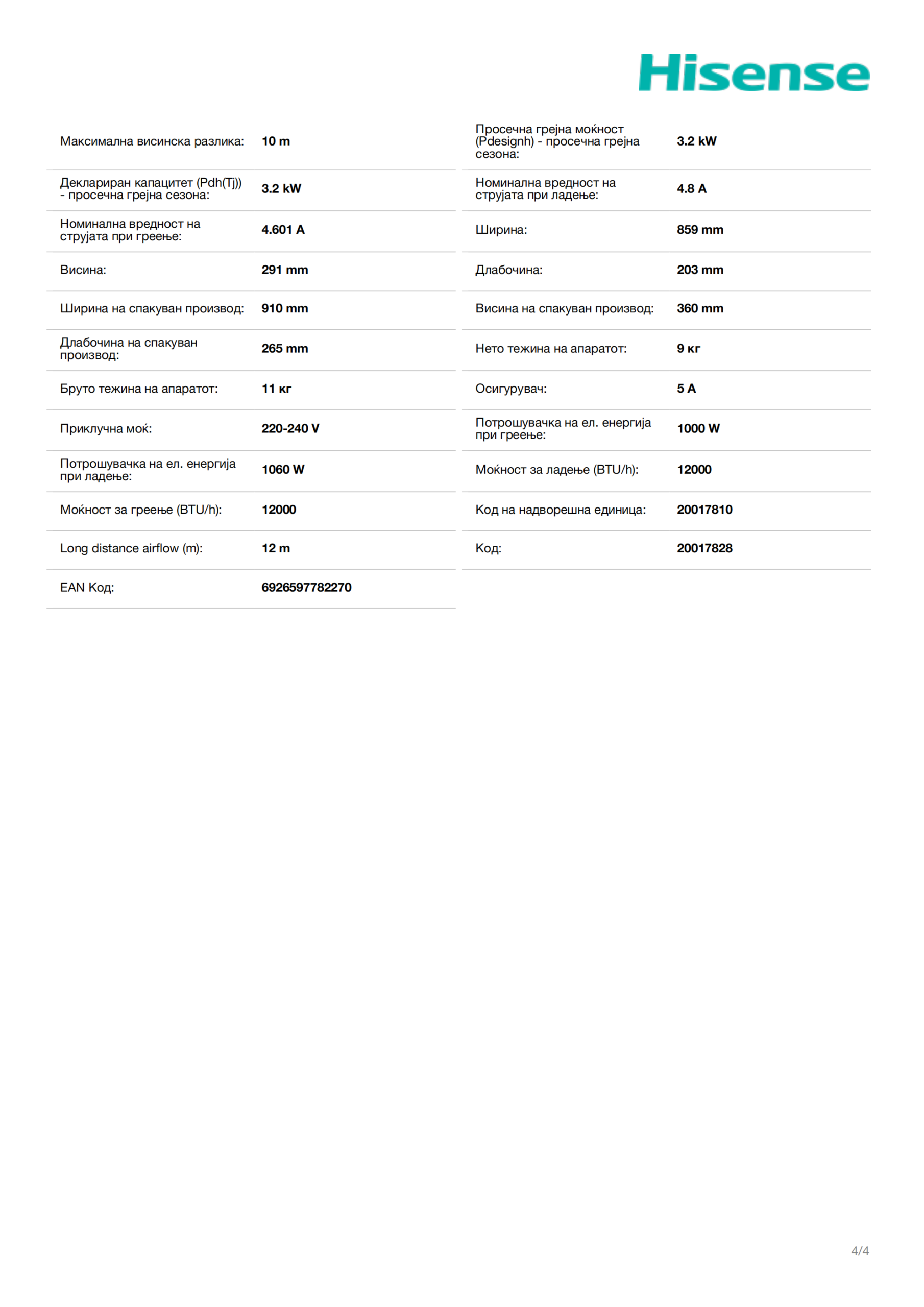 Hisense HC35WU00G MAX COMFORT - Figura 8